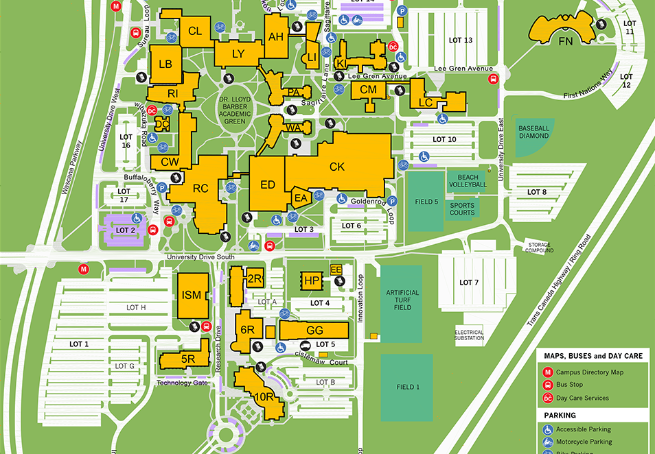 U Of R Map Contact - Parc - Climate Research Centre Of The University Of Regina.